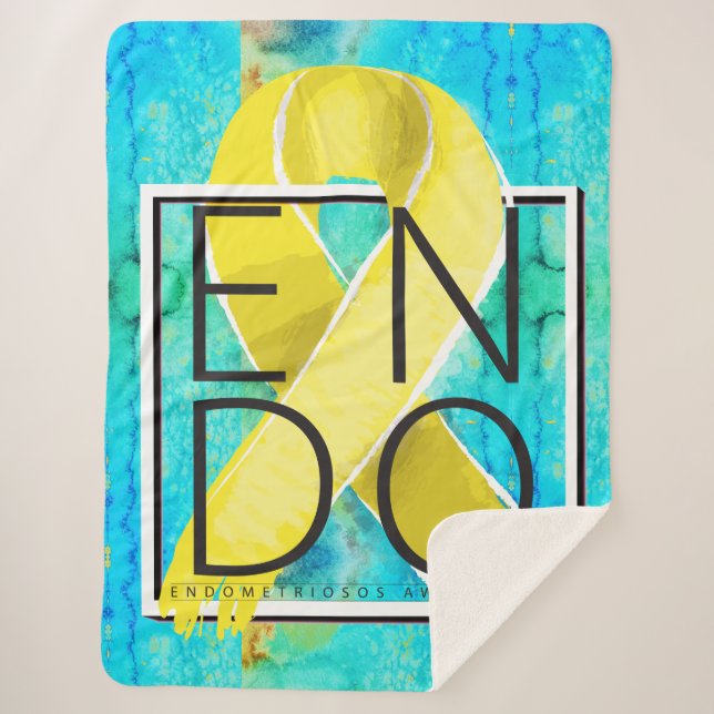 Endometriose Awareness Sherpa Blanka Sherpadecke (Vorderseite)