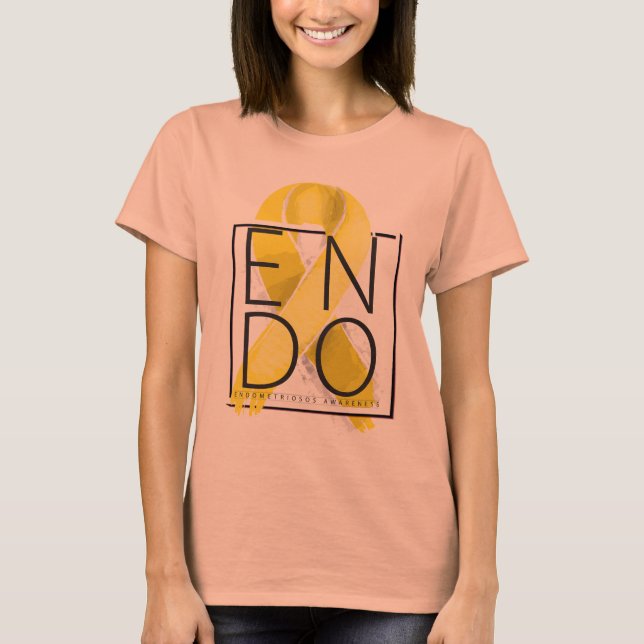 Endometriose Awareness Slouchy Boyfriend T - Shirt (Vorderseite)