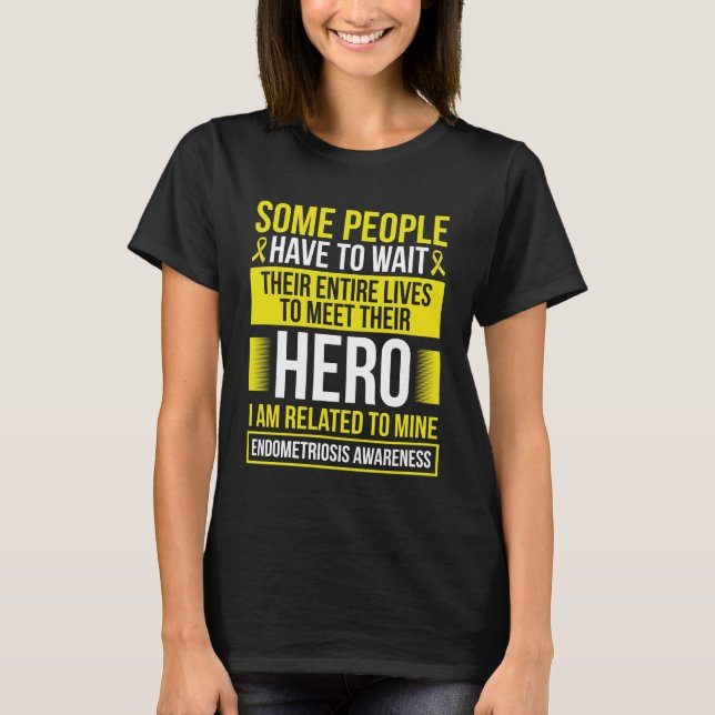 Endometriose-Bewusstsein für meinen Helden-Endo-Ka T-Shirt (Vorderseite)