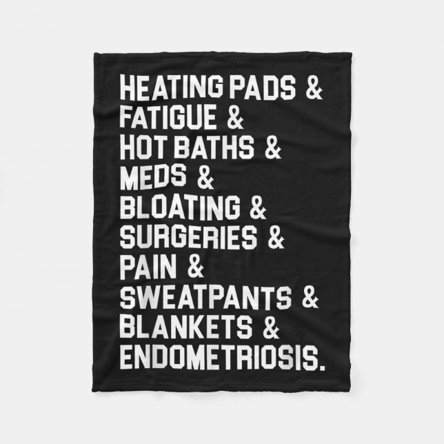 Endometriose Bewusstsein Geschenk Heizkissen Schme Fleecedecke (Vorderseite)