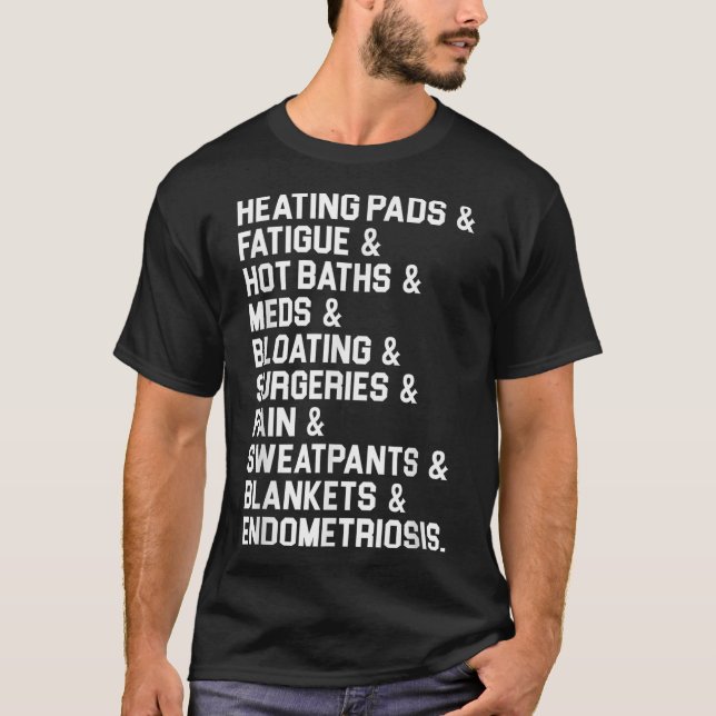 Endometriose Bewusstsein Geschenk Heizkissen Schme T-Shirt (Vorderseite)