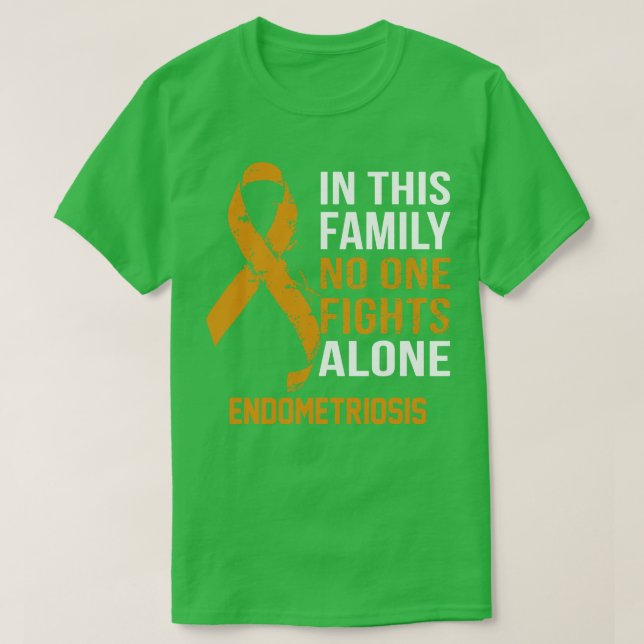 Endometriose Bewusstsein Niemand kämpft allein Hof T-Shirt (Design vorne)