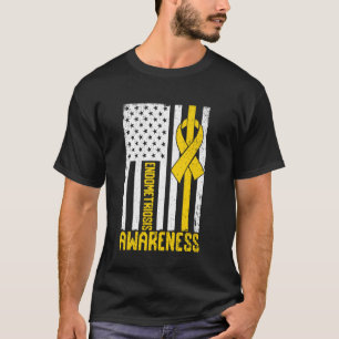 Endometriose-Bewusstseinsmonat US-Flagge Gelbes Ba T-Shirt