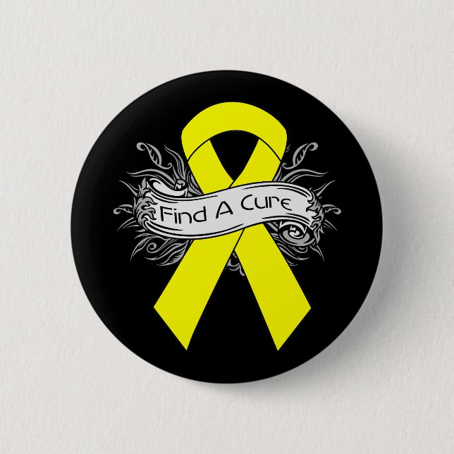 Endometriose finden eine heilende Schleife Button (Vorderseite)