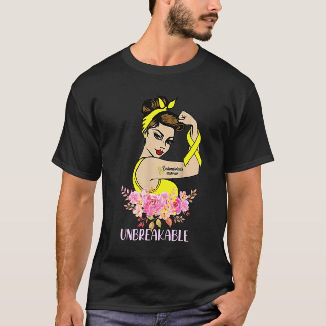 Endometriose Krieger unzerbrechlicher Arm Tattoo S T-Shirt (Vorderseite)