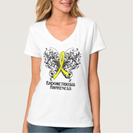 Endometriosis-Bewusstseins-Schmetterling T-Shirt