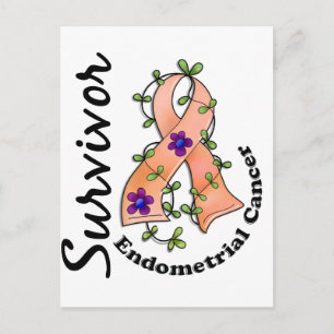 Endometriumkrebsüberlebung 15 postkarte