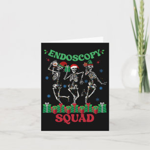 Endoscopy Nurse Squad Christmas Skeleton Dancing G Karte