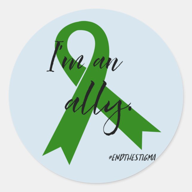 #EndtheStigma - Aufkleber für psychische Gesundhei (Vorderseite)
