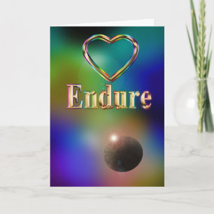 Endure Ermutigung Universum Kosmos Regenbogen Karte