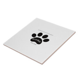 Enduring Paw Print Remembrance Design Fliese