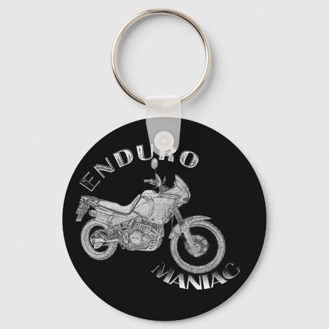 Enduro Maniac - Biker Schlüsselanhänger (Vorderseite)