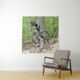 Enduro Mountain Bike Race Wandteppich
