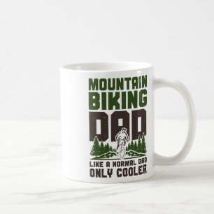 Enduro-MTB-Mountainbike-Fahren bergabwärts Vater Kaffeetasse