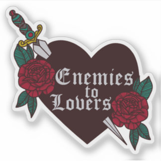 Enemies to Lovers heart and dagger Aufkleber