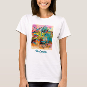 Energerische farbenfrohe abstrakte Malerei, Ihre N T-Shirt