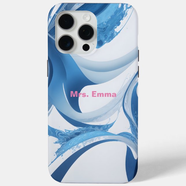 Energetic Blue für Sportfans Case-Mate iPhone Hülle (Rückseite)