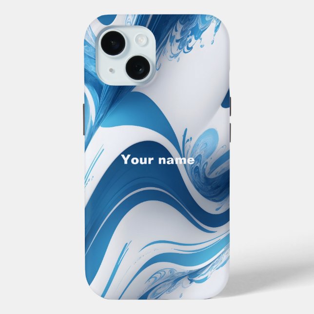 Energetic Blue für Sportfans Case-Mate iPhone Hülle (Rückseite)