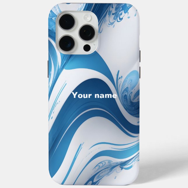 Energetic Blue für Sportfans Case-Mate iPhone Hülle (Rückseite)