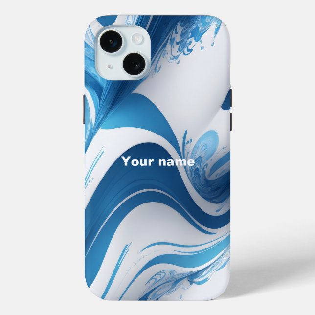 Energetic Blue für Sportfans Case-Mate iPhone Hülle (Rückseite)