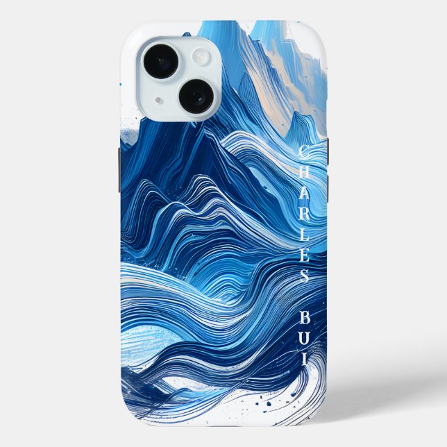 Energetic Blue für Sportfans Case-Mate iPhone Hülle (Rückseite)