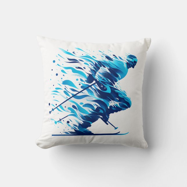Energetic Blue für Sportfans Kissen (Vorderseite)