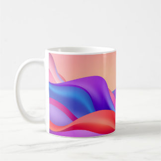 Energetic Gradient Waves Mug-Colorful Abstract Mug Kaffeetasse