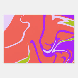 Energetic Modern Color Movement Geschenkpapier Set