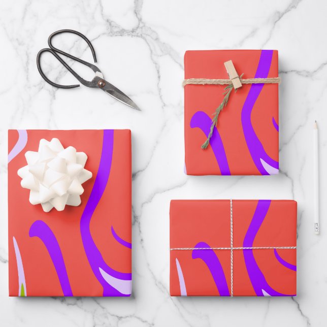 Energetic Modern Color Movement Geschenkpapier Set (Vorderseite)