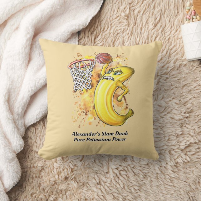 Energetic Slam Dunk Banana - Fruitarian Power 🍌 Kissen (Decke)