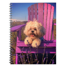Energetic Toy Shih Tzu Puppy, Happy Dog Relaxing Notizblock