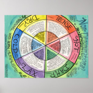 Energetik-und Gewebe-Staaten - Kräuterplakat Poster