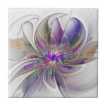 Energetische, farbenfrohe Abstrakte Fraktal Kunst Fliese<br><div class="desc">Dekorative einzigartige Fantasie-Blume. Design für Ihre Keramik Fliesen und mehr.</div>