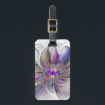 Energetische, farbenfrohe Abstrakte Fraktal Kunst  Gepäckanhänger<br><div class="desc">Eine bunte,  kraftvolle Fantasy-Blume,  einzigartige Blumenkunst,  Design für Ihre ungewöhnliche dekorative Gepäckmarke und vieles mehr.</div>