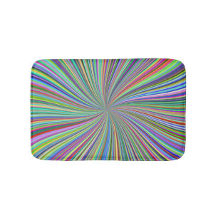 Energetische farbenfrohe Ribbon Sunburst Badematte