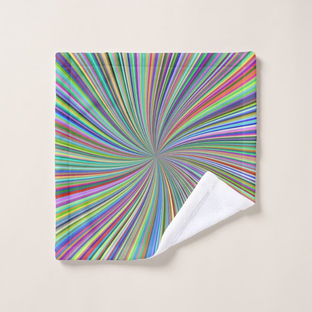 Energetische farbenfrohe Ribbon Sunburst Waschlappen (Waschlappen)