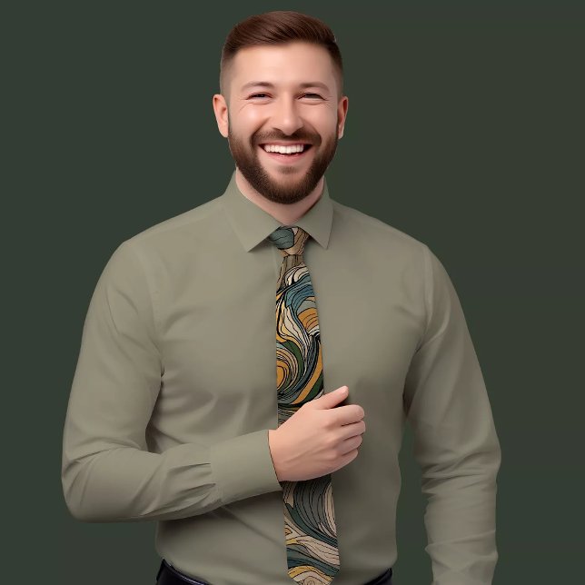 Energetische Wellenmuster-Krawatte Krawatte (Von Creator hochgeladen)