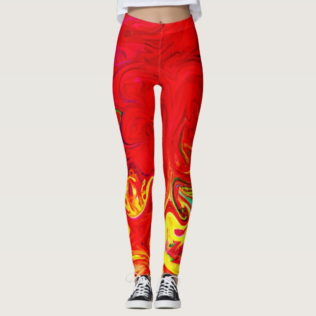 Energetisches Muster für die Farbbruchmuster Leggings (Vorderseite)