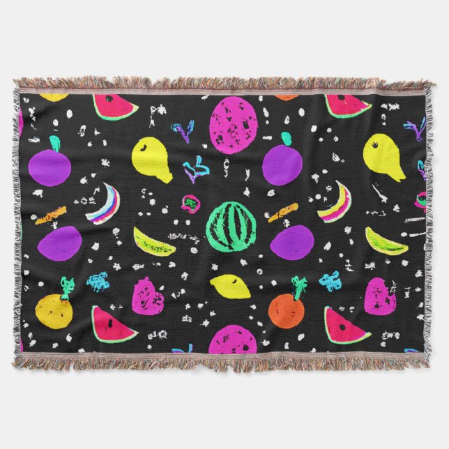 Energetisches Neon Frucht Dance Decke (Vorderseite)