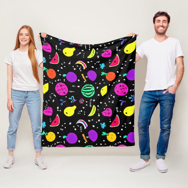 Energetisches Neon Frucht Dance Fleecedecke (Beispiel)