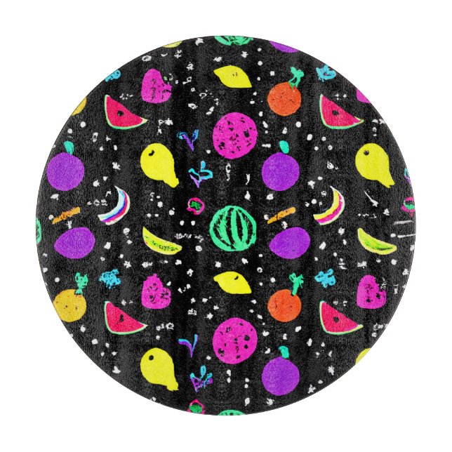 Energetisches Neon Frucht Dance Schneidebrett (Vorderseite)