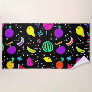 Energetisches Neon Frucht Dance Strandtuch