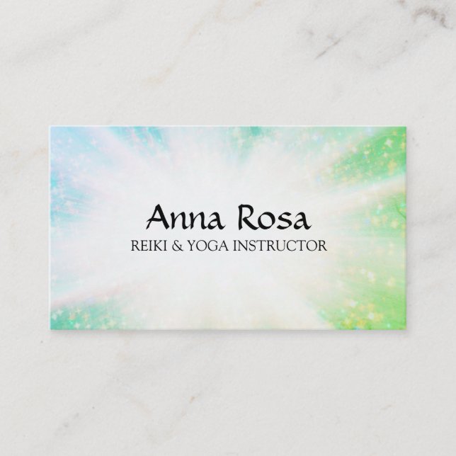 *~* Energie Burst Rays Healing Glitzern Reiki Visitenkarte (Vorderseite)