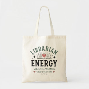 Energie der Bibliothekare, die dabei hilft, den Ge Tragetasche