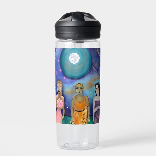 Energie des Mondes | Himmelskunst Trinkflasche (Vorderseite)