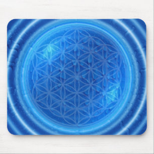 Energie des Wassers mit Blume des Lebens Mousepad