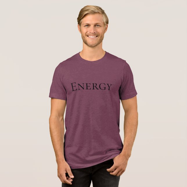 Energie - Dicke und Motivierend Grafik Tri-Blend Shirt (Vorderseite voll)