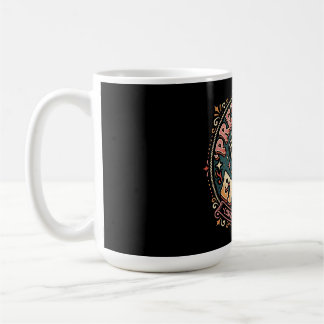 Energie einer hübschen Frau, vintage Ästhetik Kaffeetasse