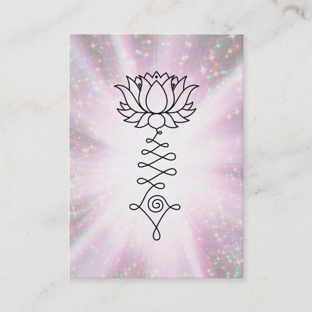 Energie-heilende Schein-Strahlen *~* Lotuss Reiki Visitenkarte (Vorderseite)