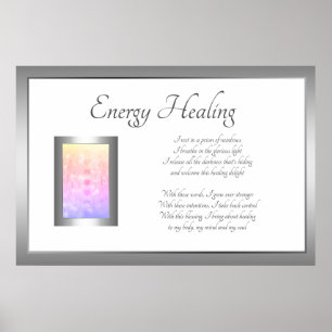 Energie-heilender Gedicht-Kunstentwurf Poster